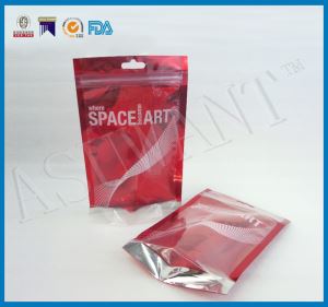 Stampa cosmetica in piedi con chiusura a zip