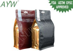 Tappeti con chiusura a zip stampato dorato / sacchetti di tamburi in basso con chiusura a zip