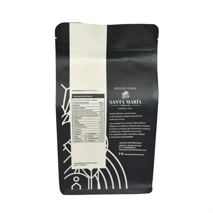 Heat Seal Individual Empty Brown Kraft Paper Printed Coffee Tea Bag With Window