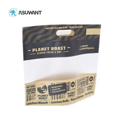 Taglie multi -taglie riutilizzabili Kraft Confezione di arrosto scuri con valvola