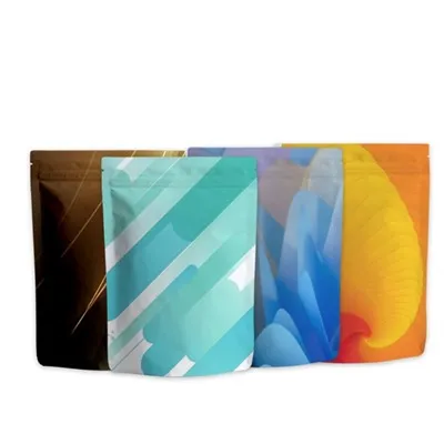 Sacchetti di serratura in plastica con suscolo in piedi su