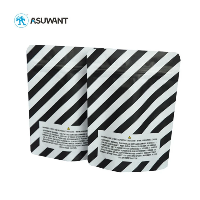 White Stand Up Ziplock Pouches Digital Printing