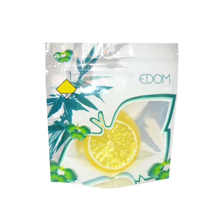 Custom Printed Plastic Zip Lock Flower Seed Weed Soft Food Packaging Bag With Clear Window