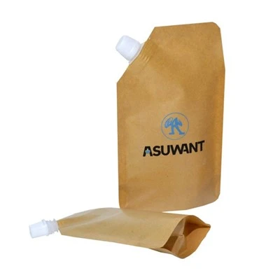 Sacca personalizzata con pacchetti biodegradabili ecologici ecologici Kraft Cosmetic Liquid Riemution Case